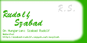 rudolf szabad business card